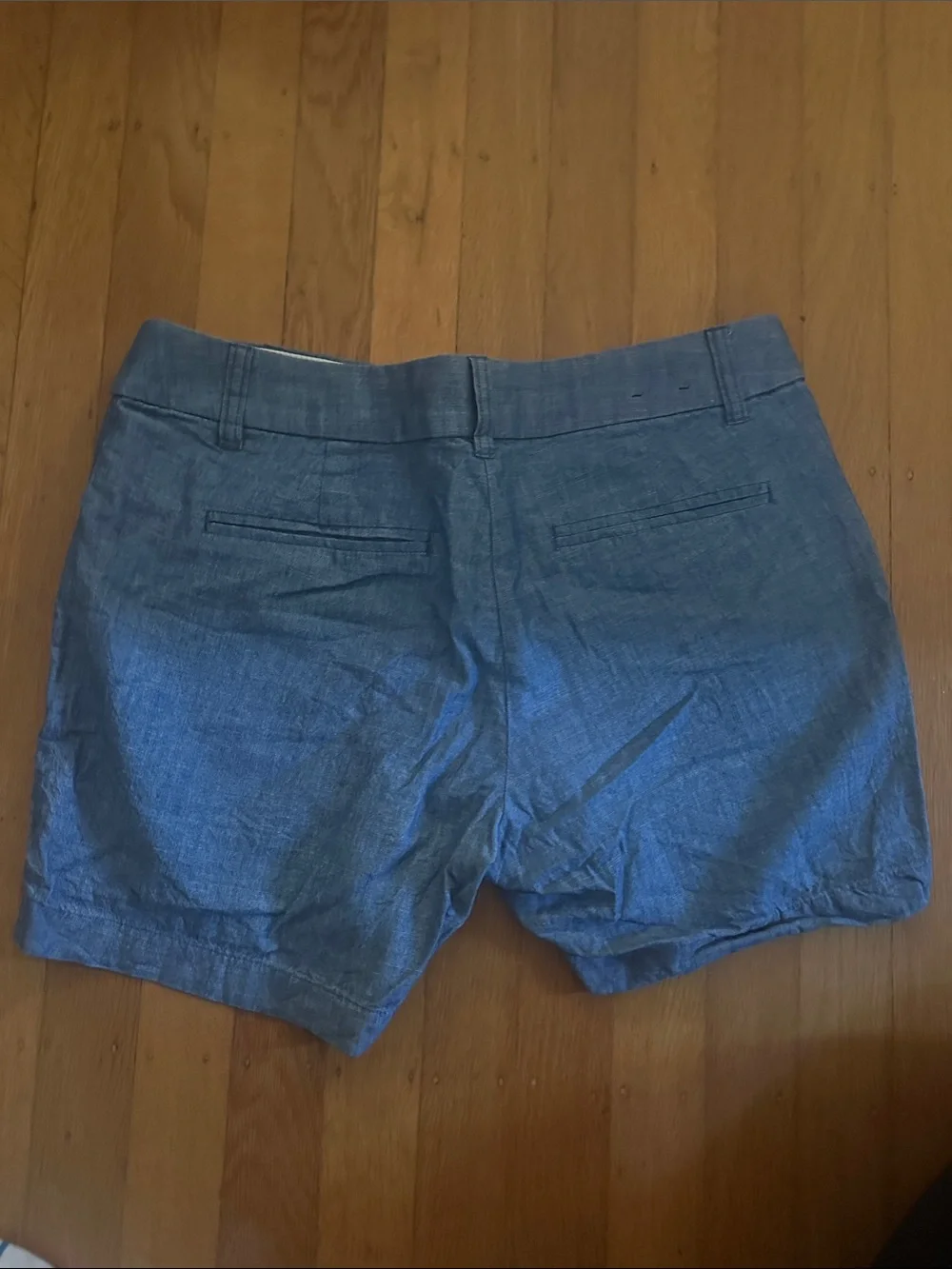 J. Crew Chambray Blue Linen-Blend Women's Shorts